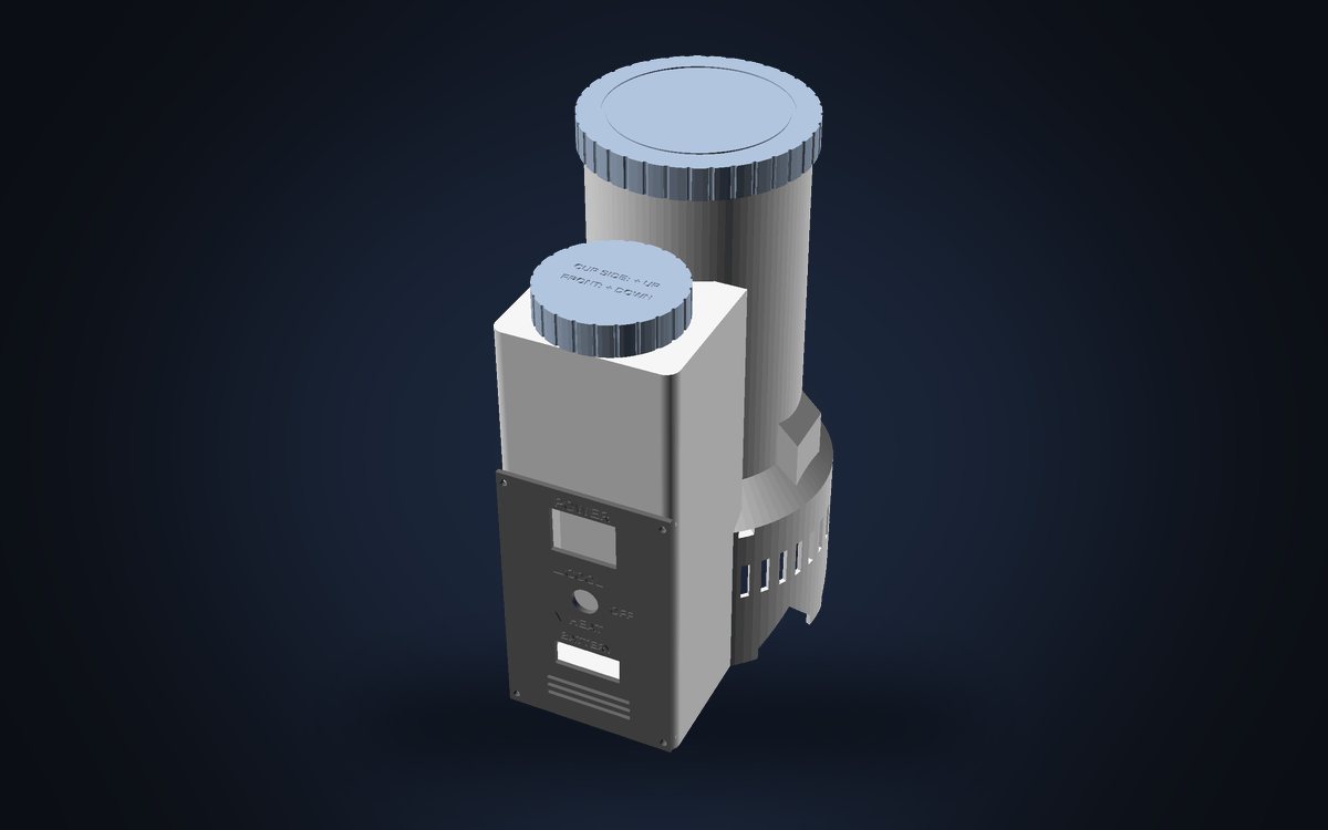 The Drink Capsule, a can holder with a battery tower and control panel